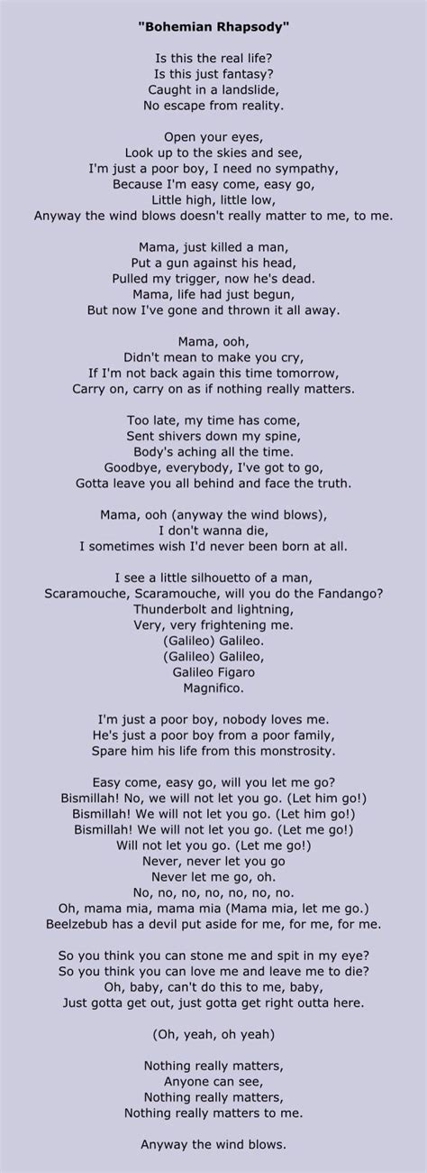 bohemian rhapsody lyrics genius|bohemian rhapsody full lyrics.